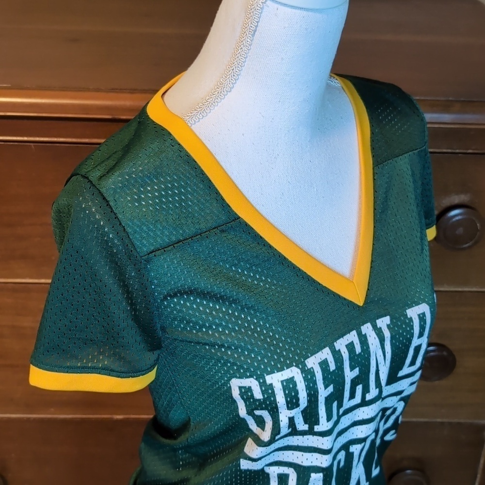 VS PINK GREEN BAY Packers Boxy JERSEY Shirt - Picture 9 of 12